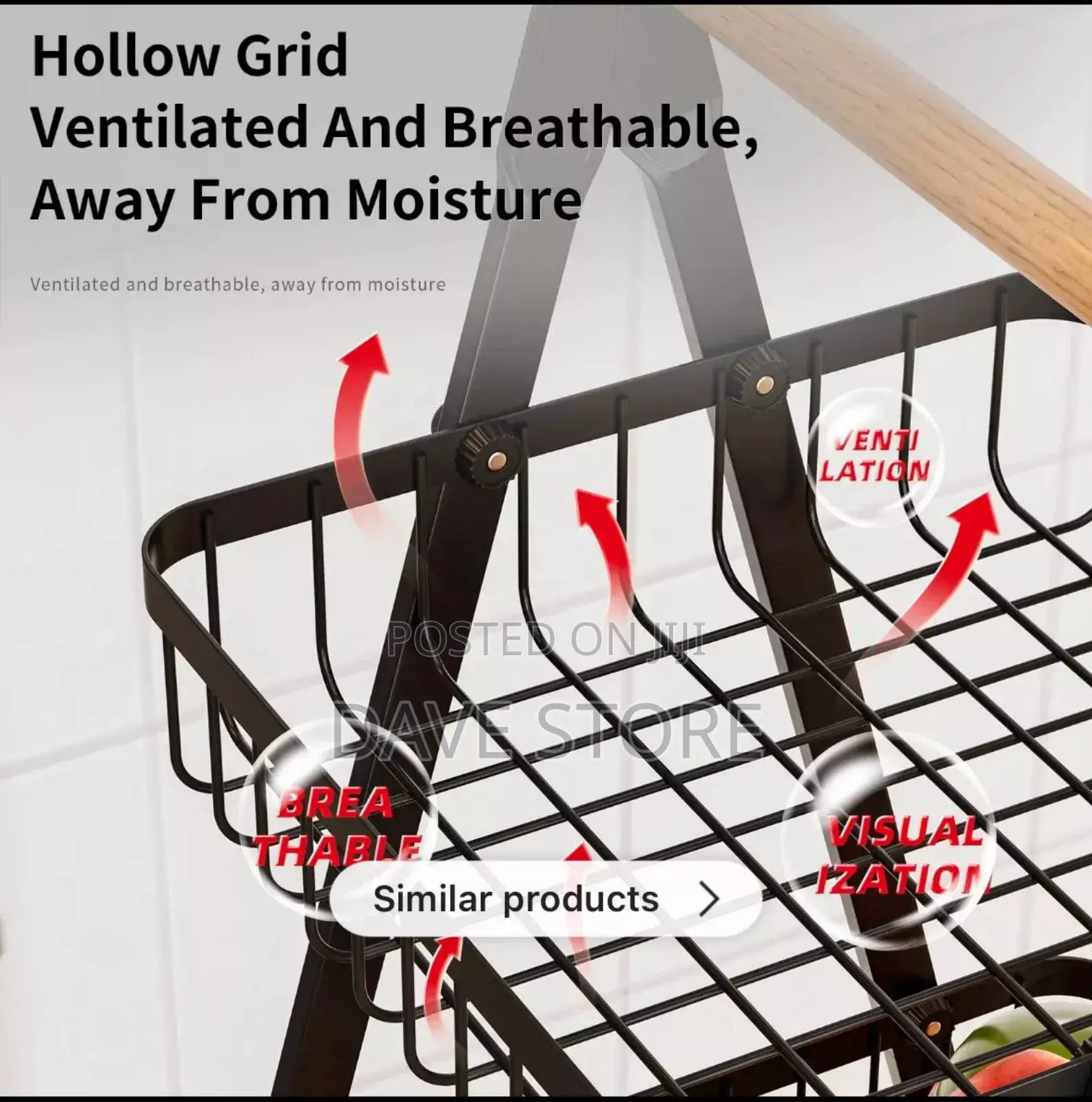 4 Layer Mobile Vegetable Cart