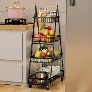 4 Layer Mobile Vegetable Cart