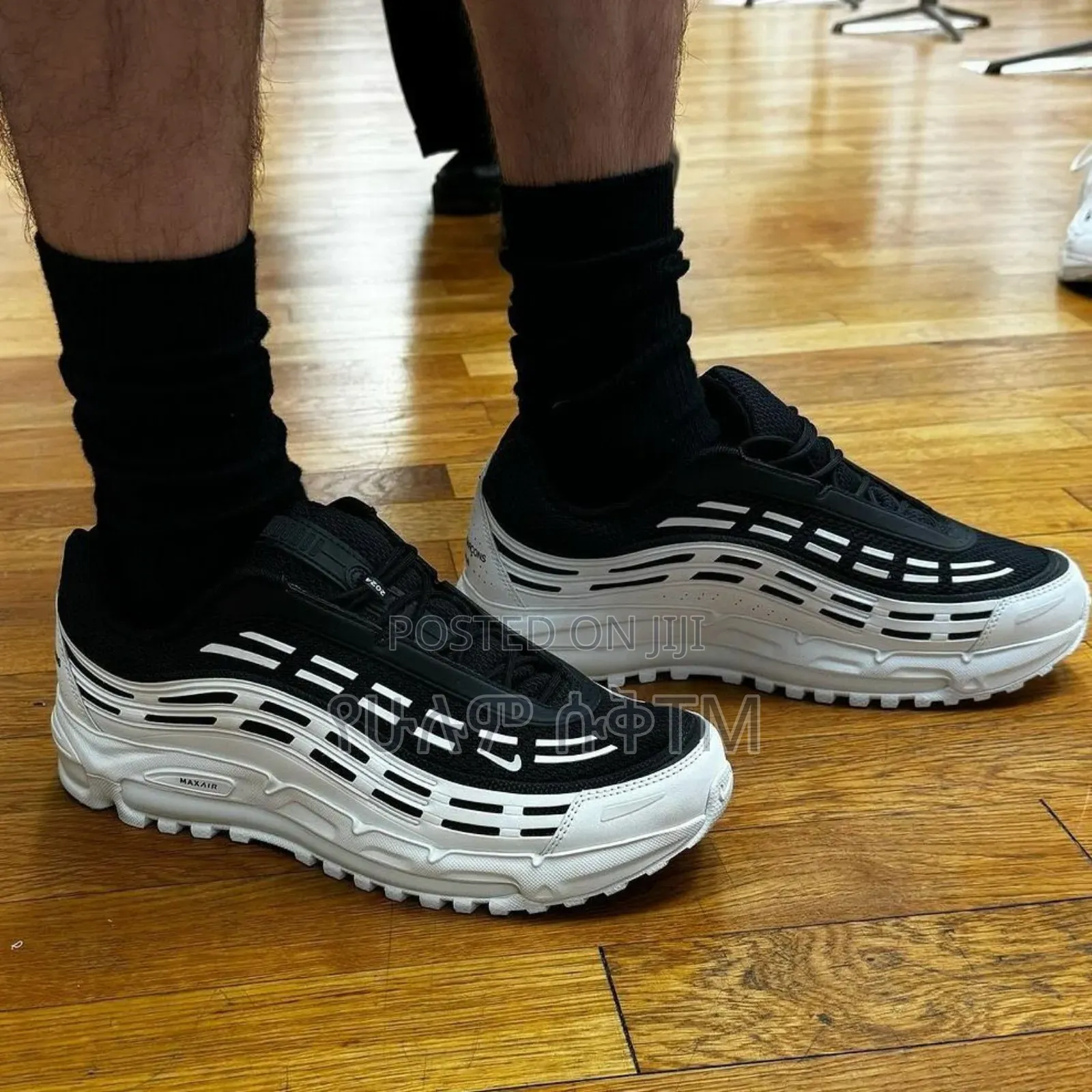 Original CDG X Nike Air Max TL 2.5 Black X White Shoes