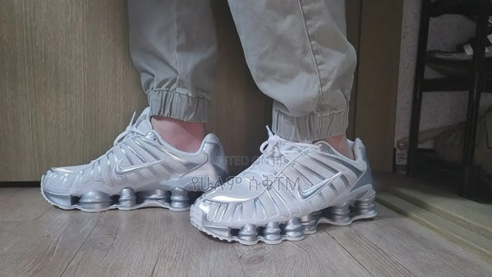 Original Nike Air Max Shox Silver Strap Shoes