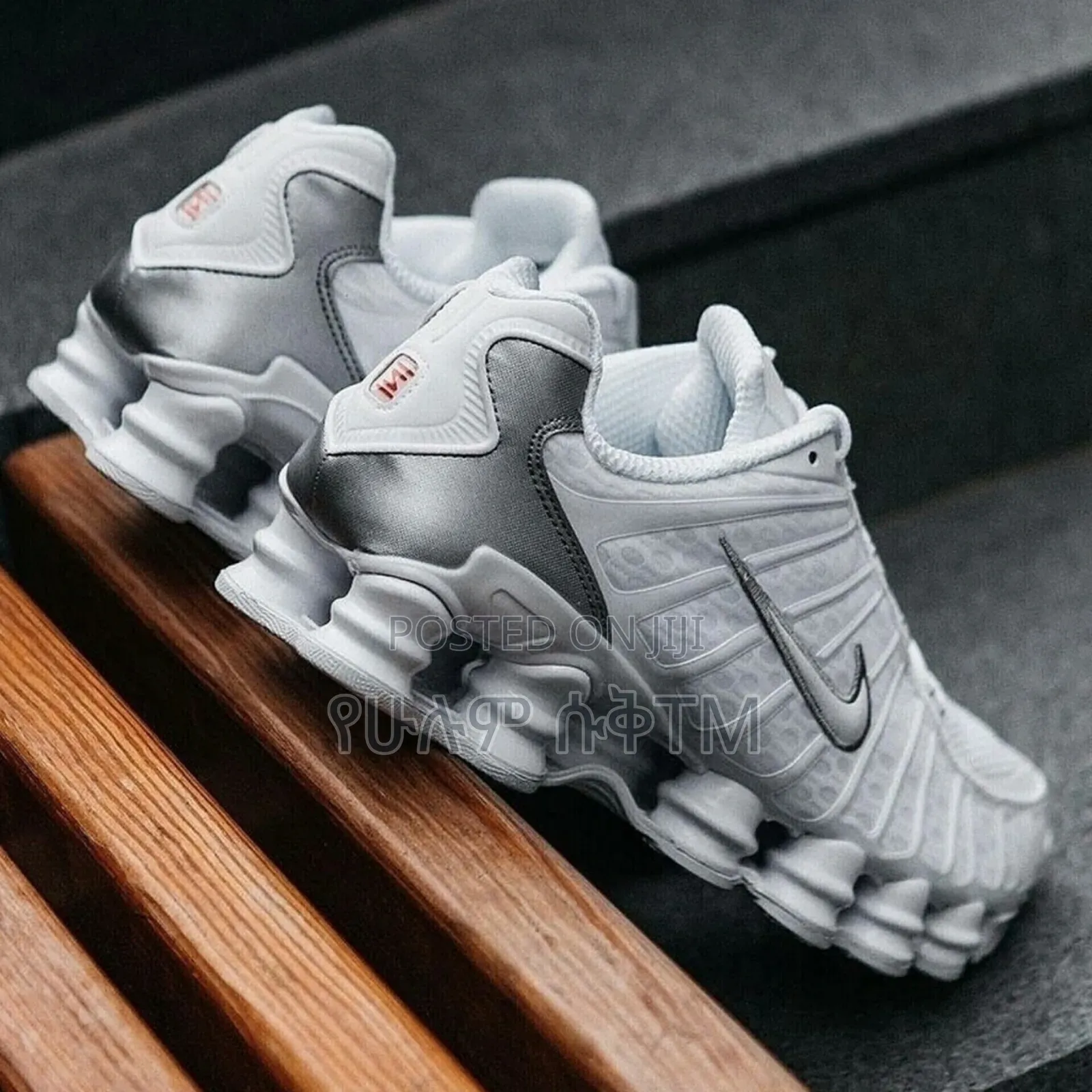 Original Nike Air Max Shox Silver Strap Shoes