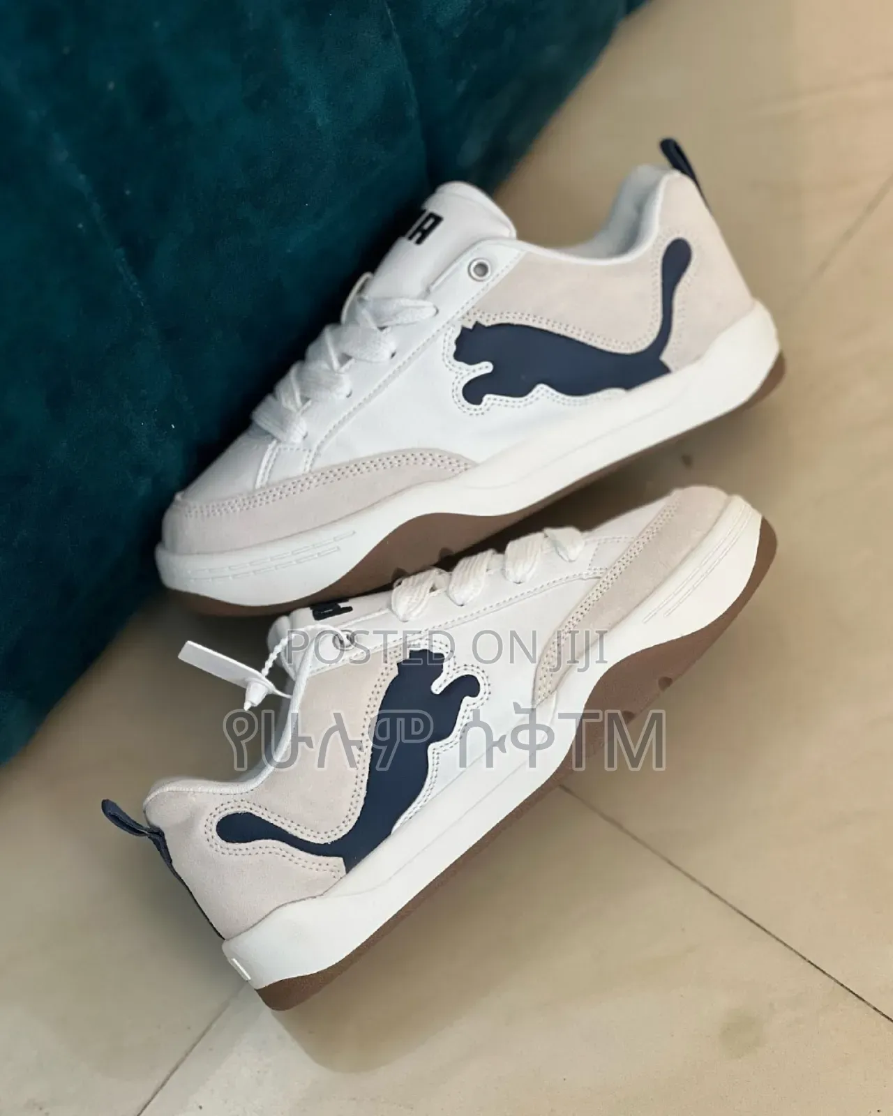 Original Puma Park Life Style 'White X Blue Logo' Shoes