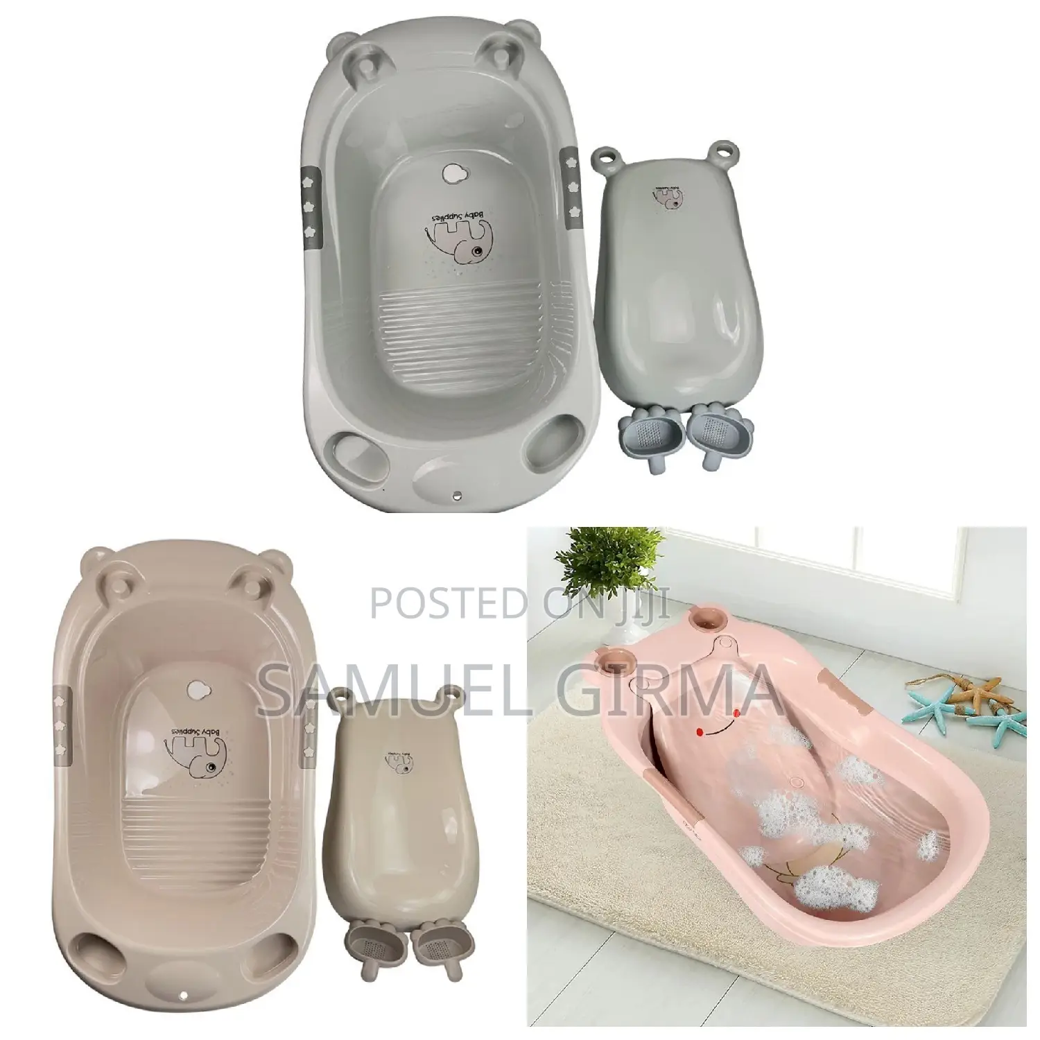 Baby Bathtub With Built-in Baby Seat