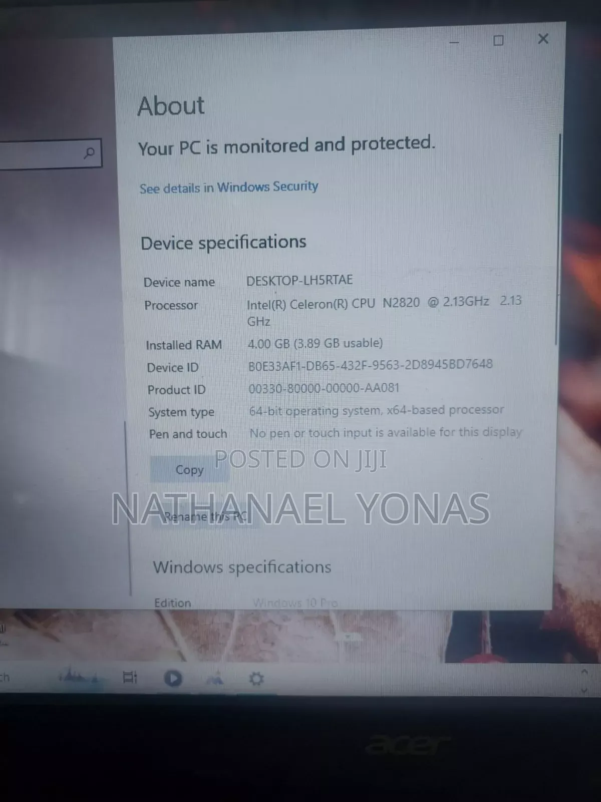 Laptop Acer Aspire 5100 4GB Intel Celeron HDD 500GB