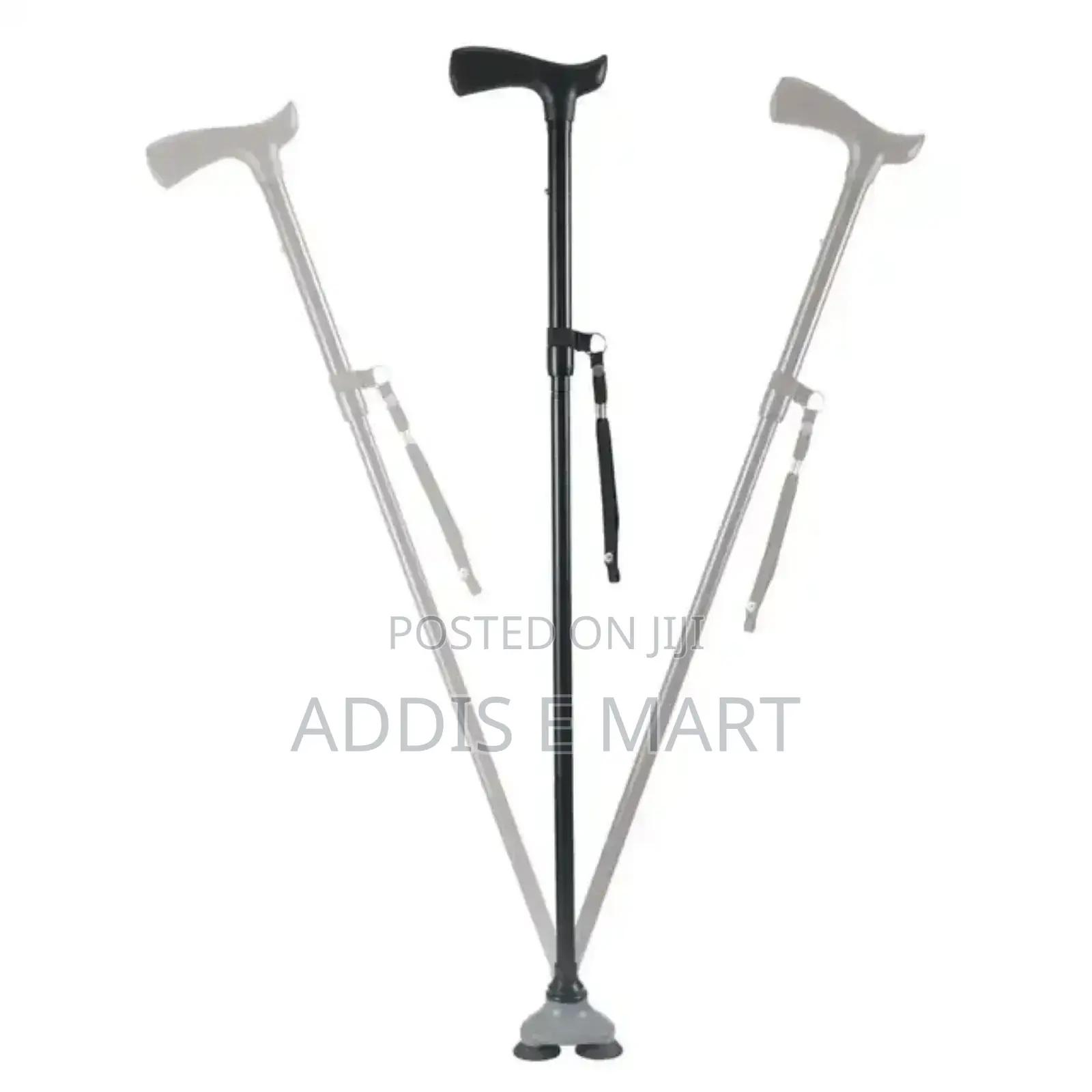 የራሱ መብራት ያለው ባለ አራት እግርfolding and Extendable Walking Cane