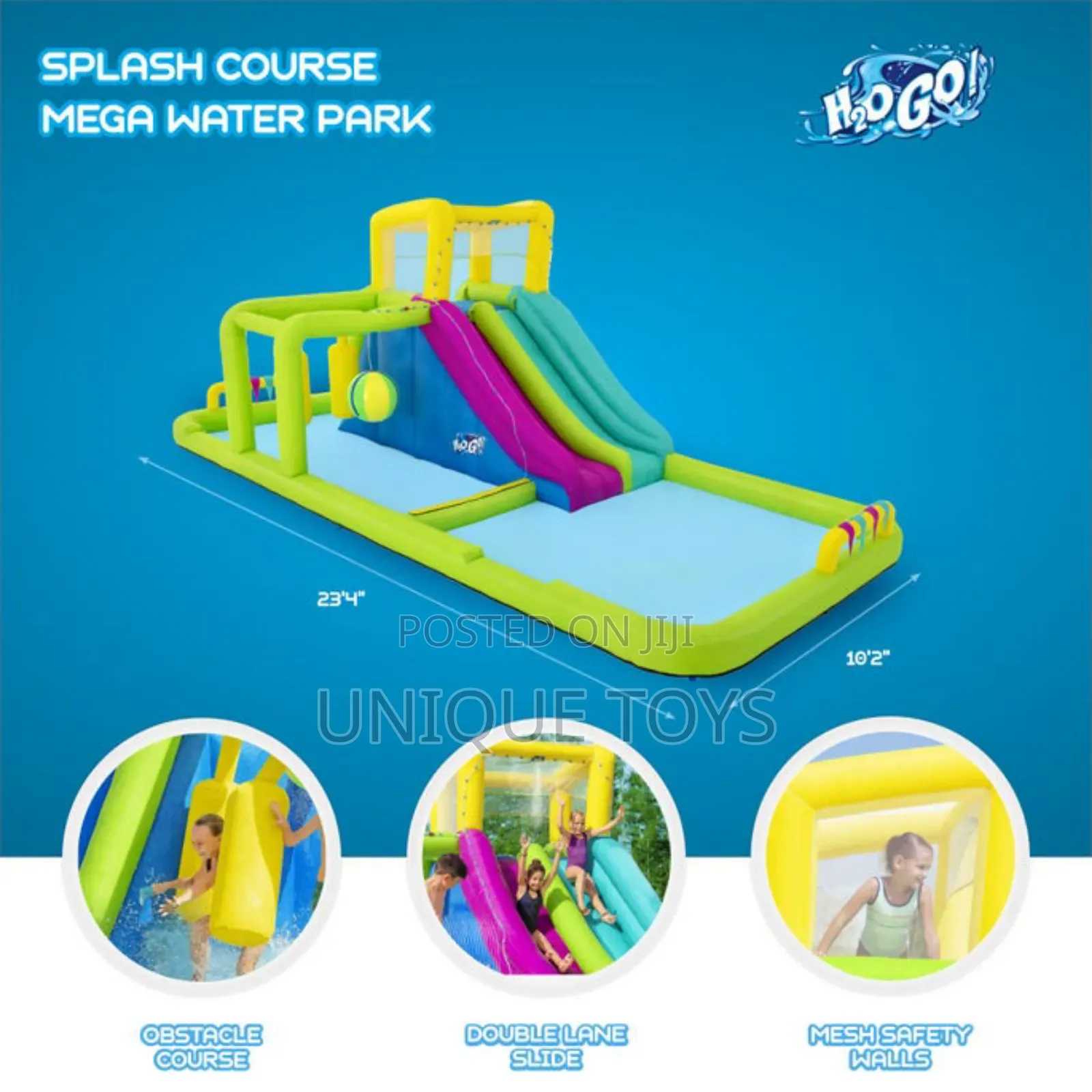 Splash Course Kids Inflatable Mega Water Park H2ogo!