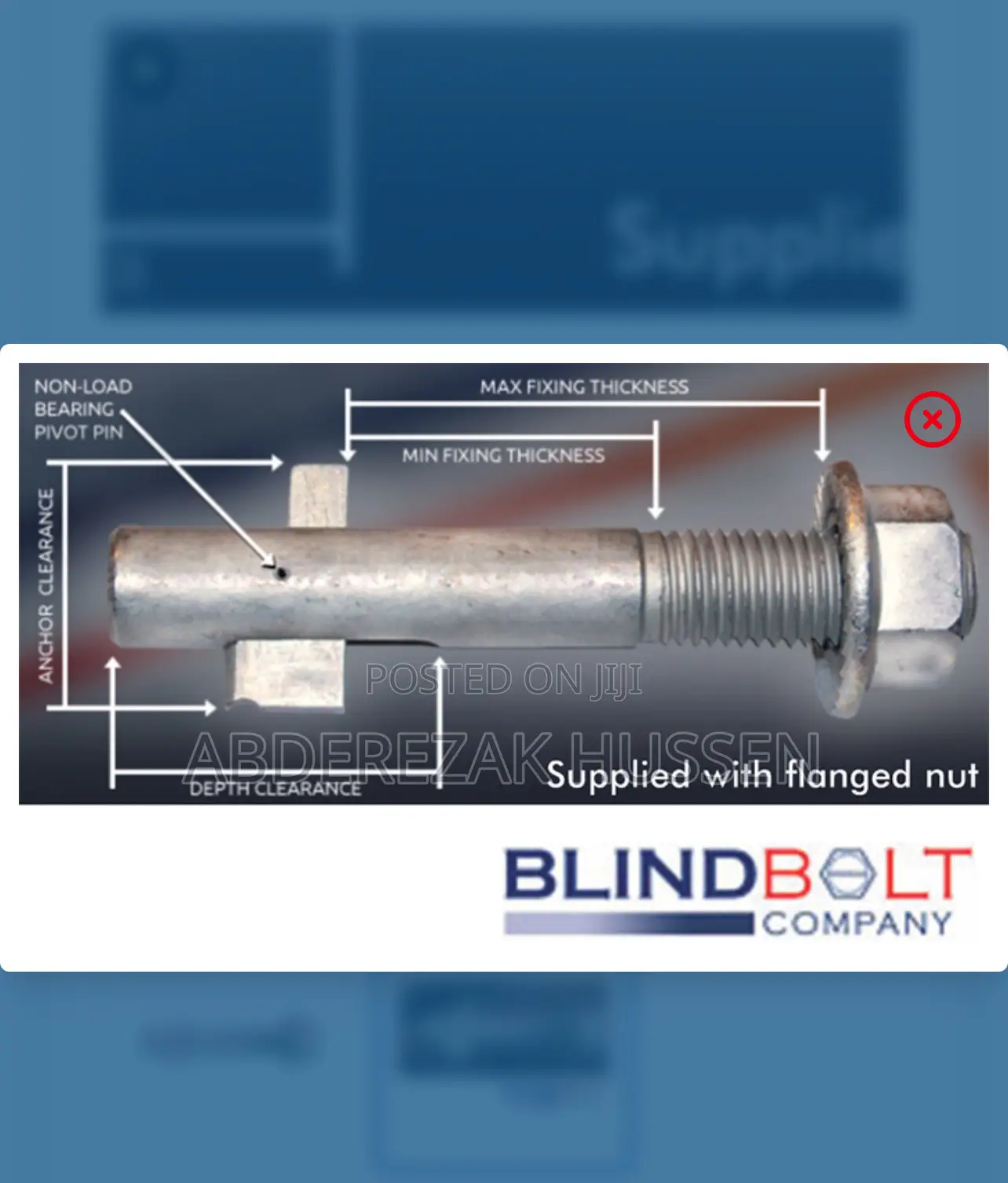 Bolt and Nut Blind Bolt
