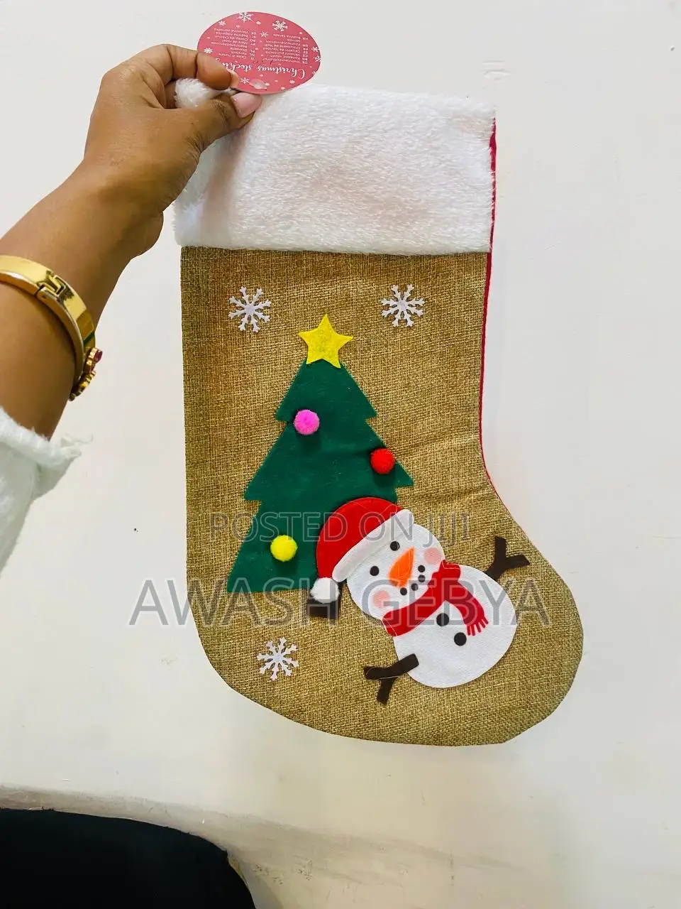 ለገና ስጦታ(Christmas Gift) Felted Christmas Decoration Socks