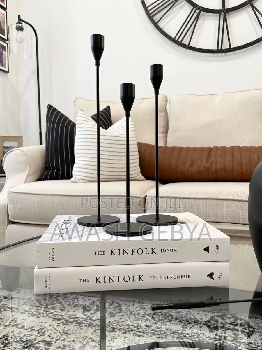ለገና ስጦታ(Christmas Gift) Set of 3 Metal Candle Holders