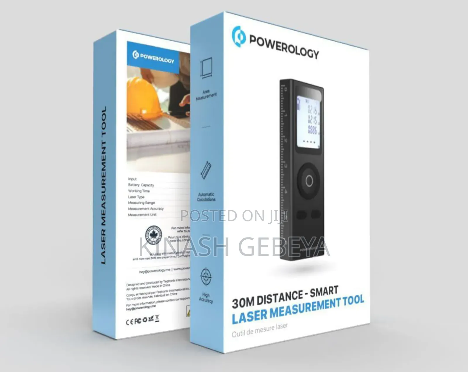 30 Meter Powerology Smart Laser Distance Measurement Tool
