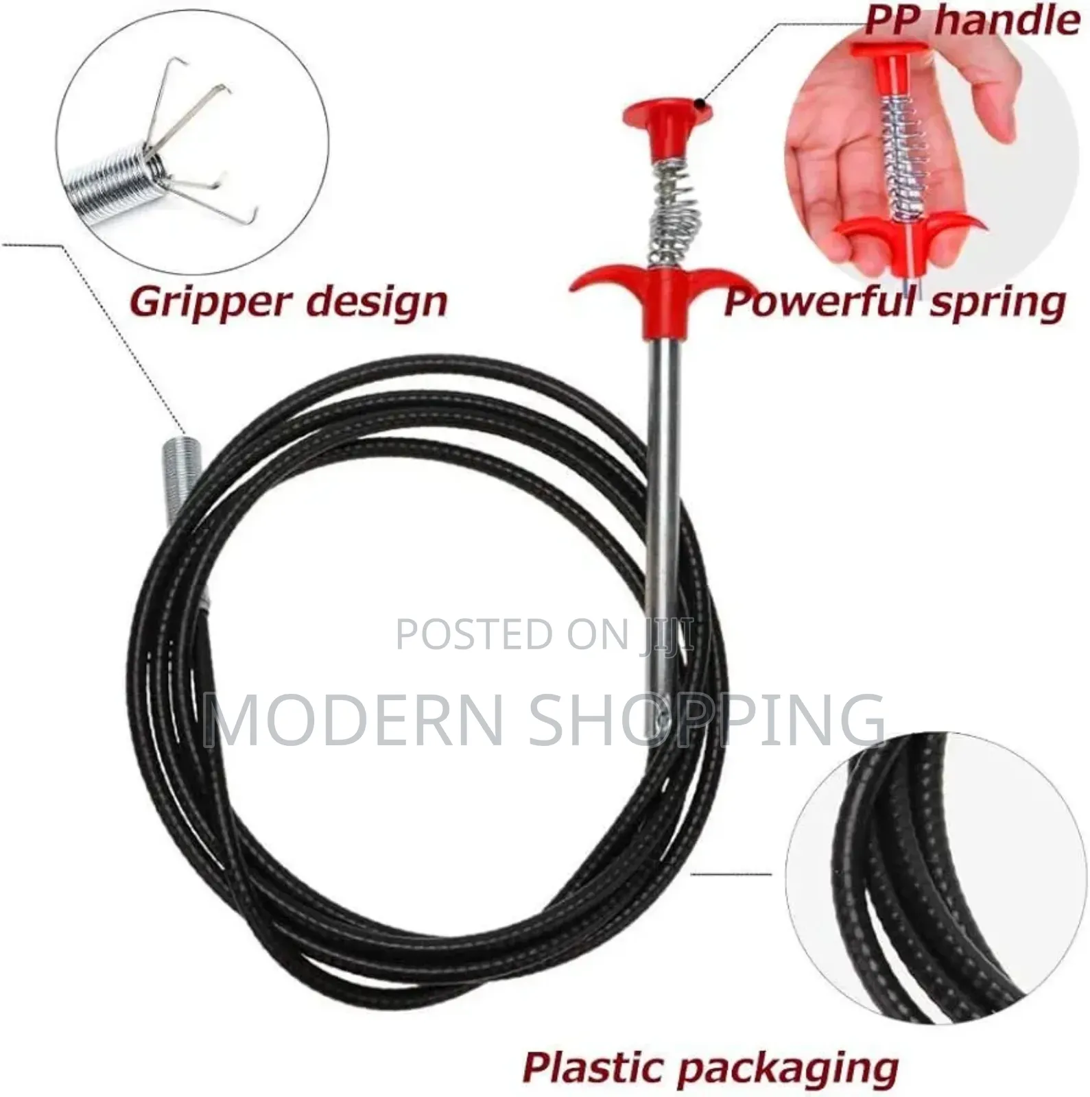 1.6m Flexible Drain Cleaning Wire With Claws