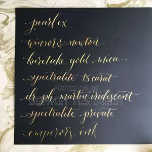 Gold Ink Calligraphy