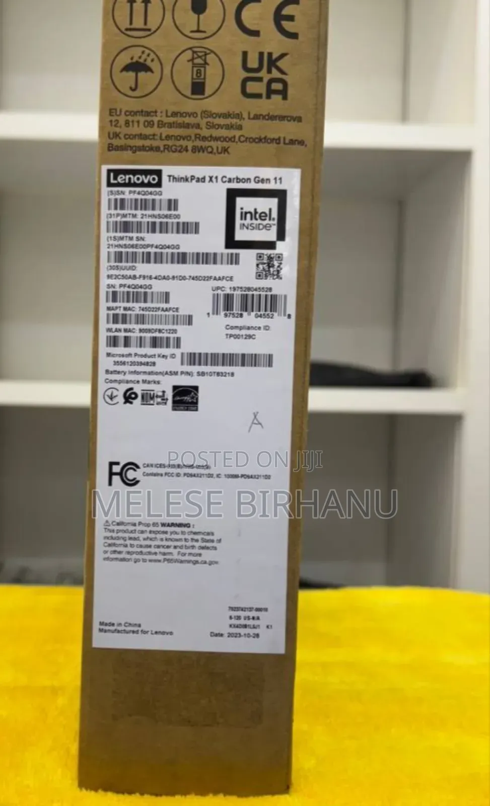 New Laptop Lenovo ThinkPad X1 Carbon 32GB Intel Core I7 SSD 1T