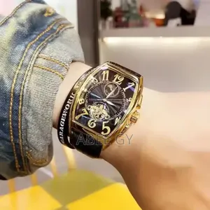 Sewor 116117 Luxury Moon Phase Leather Automatic Watches