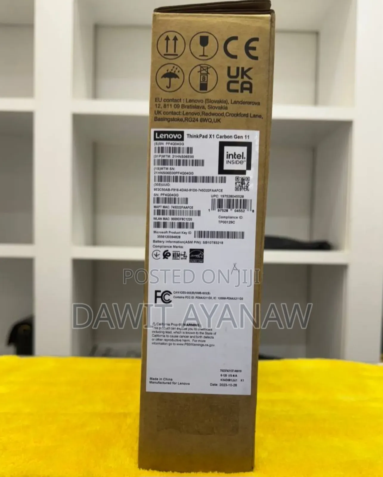 New Laptop Lenovo ThinkPad X1 Carbon 16GB Intel Core I7 SSD 512GB