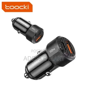 Porodo 50W ስልክ ቻርጅ ማድረጊያ Dual Port Car Charger