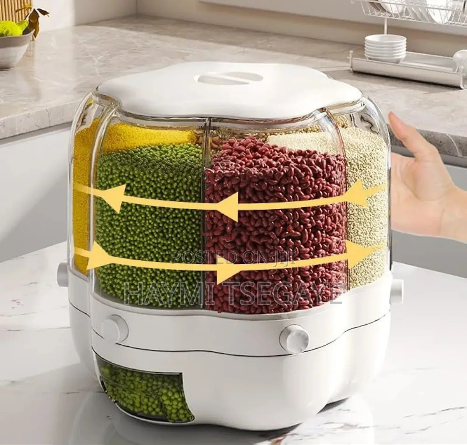 የሚሽከረከር የጥራጥሬ ማስቀመጫ