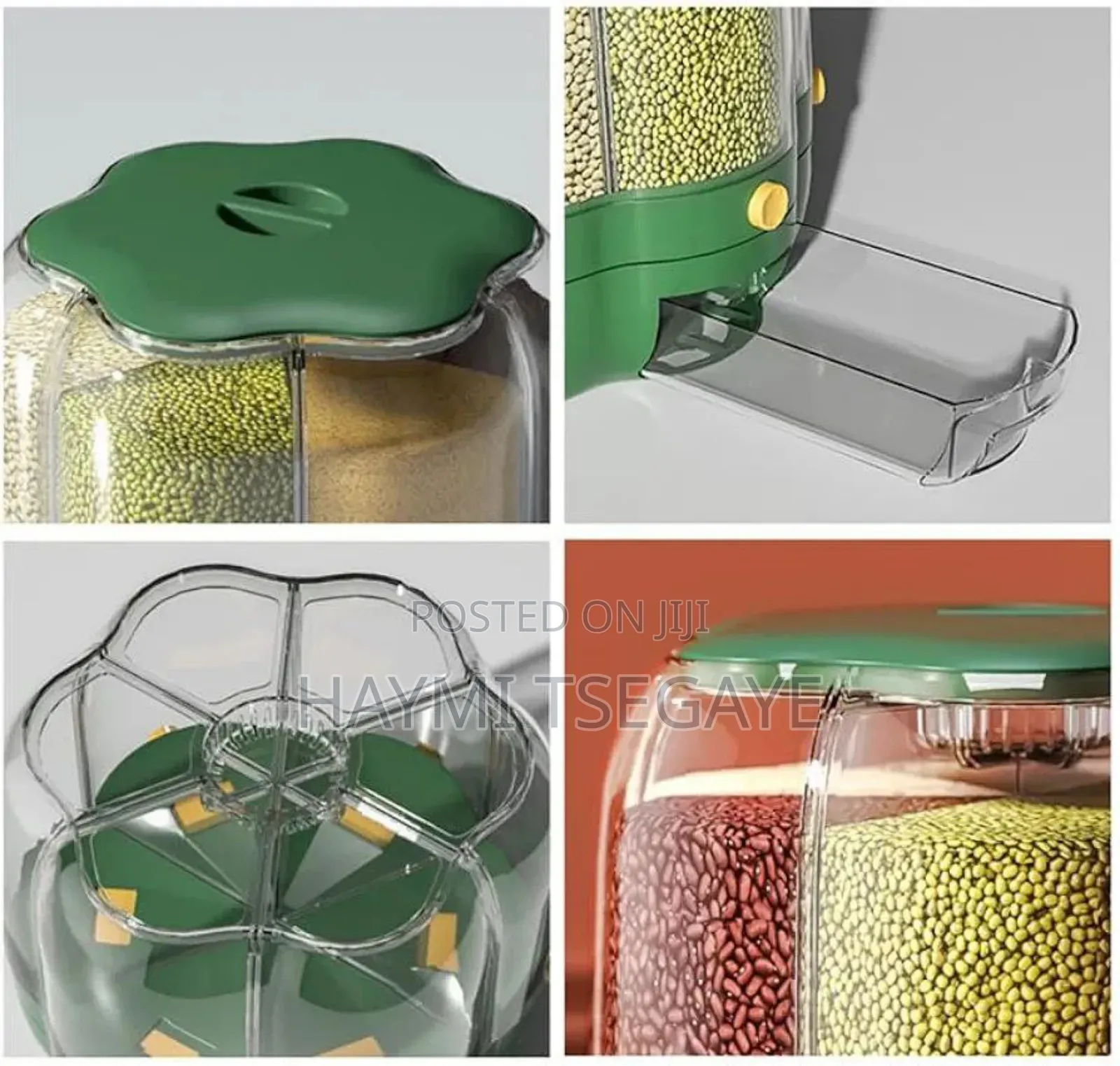 የሚሽከረከር የጥራጥሬ ማስቀመጫ