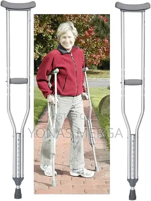 Curved Adjustable Underarm Aluminum Crutches凹crutches፭ክራንች
