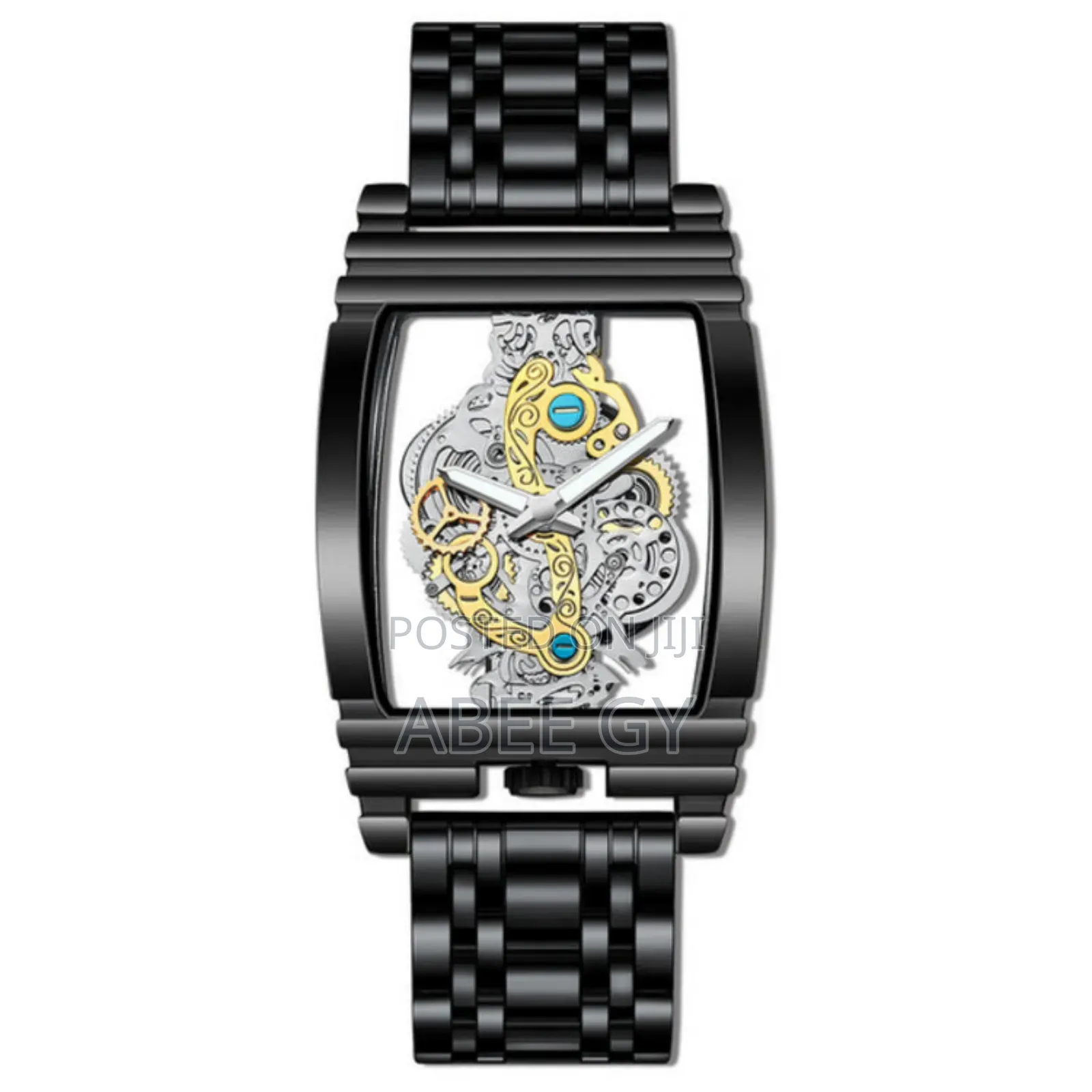 Brand New Square Tourbillion Skeleton Analog Quartz Watch