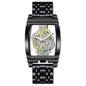 Photo - Brand New Square Tourbillion Skeleton Analog Quartz Watch