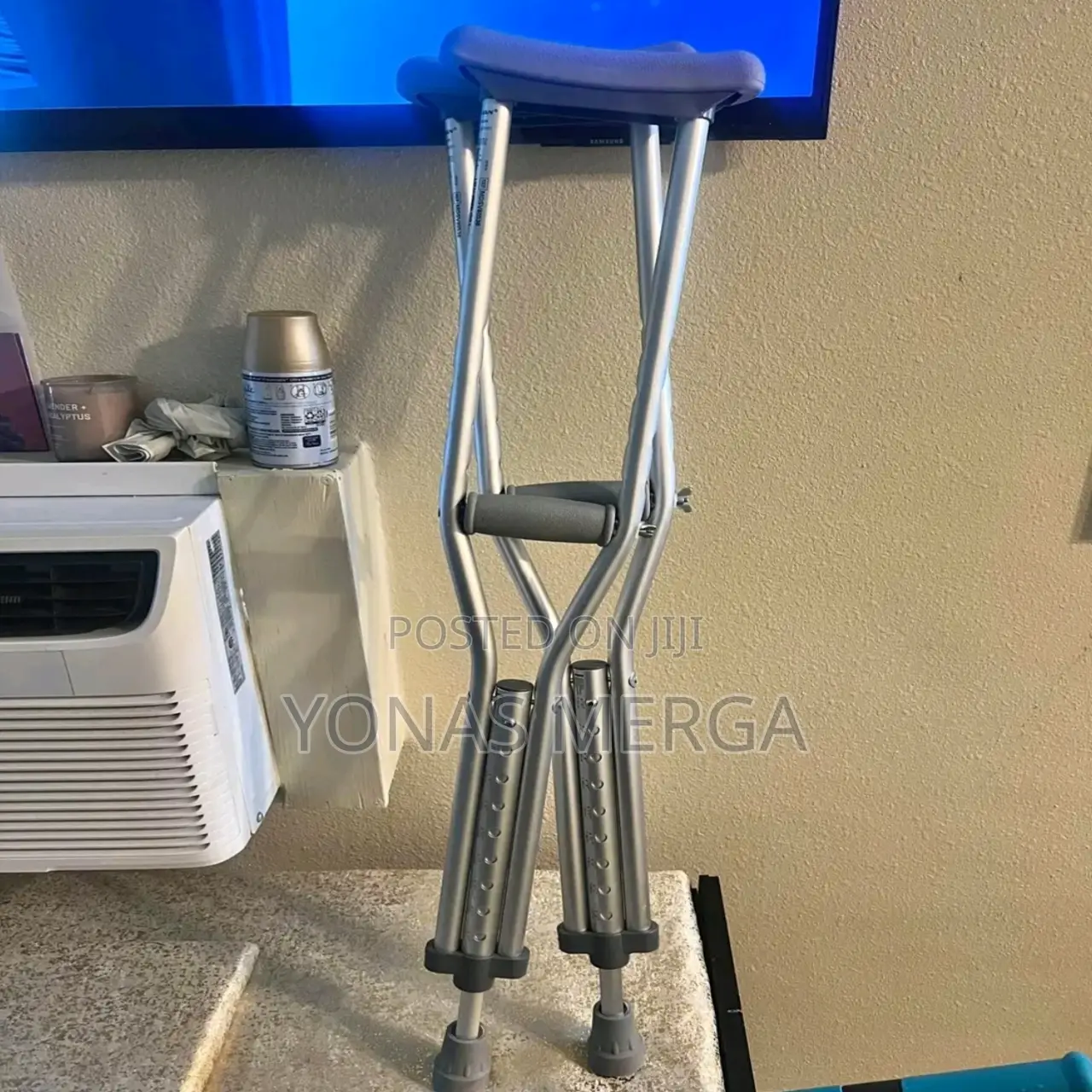 Auxillary Crutches禺adjustable*Comfortable Underarm Pad