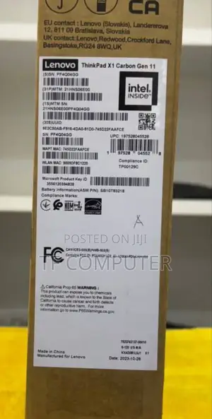 New Laptop Lenovo ThinkPad X1 Carbon 32GB Intel Core I7 SSD 1T