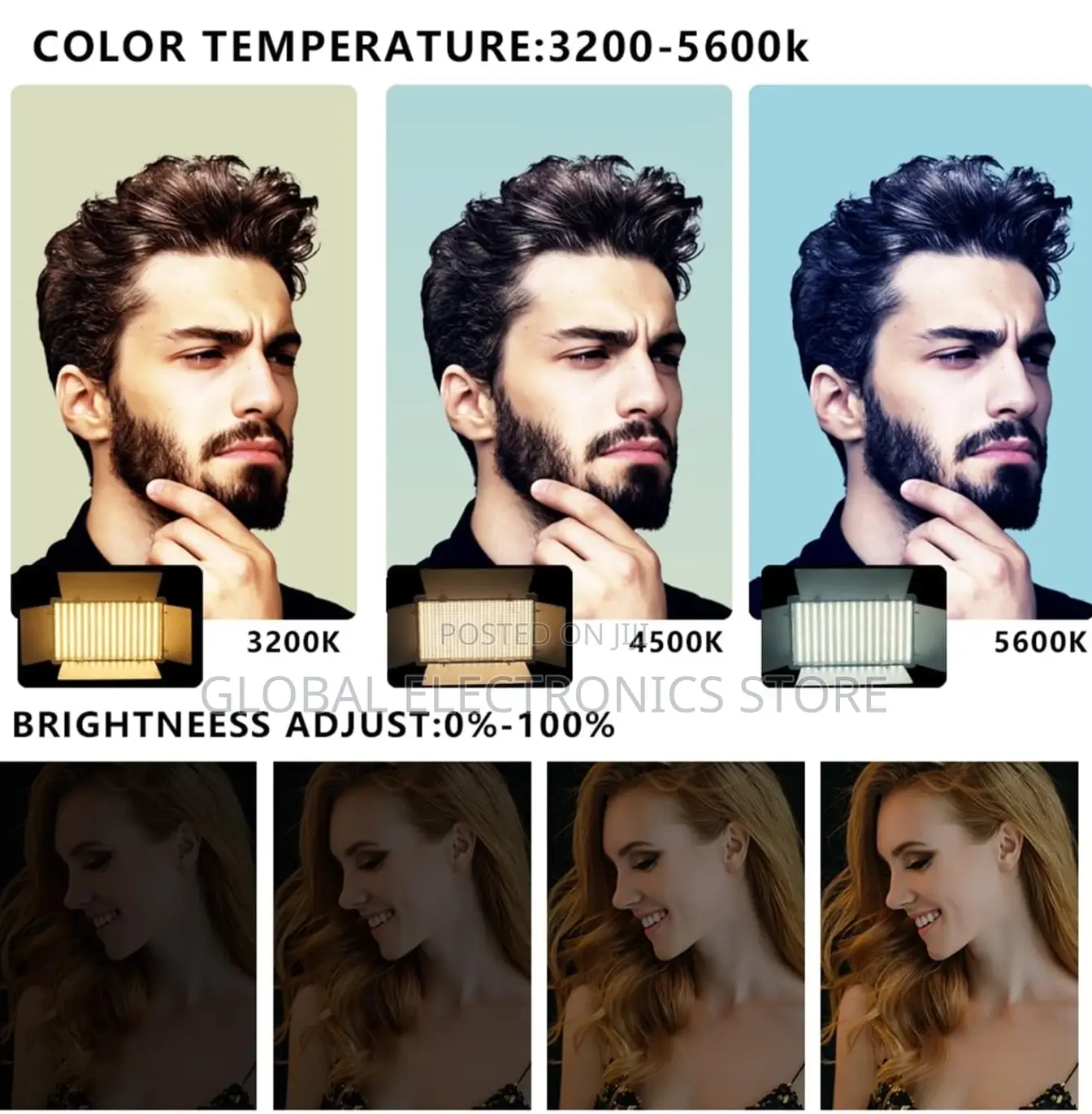 RGB and Led Photographic Light Panel With Tripod Stand