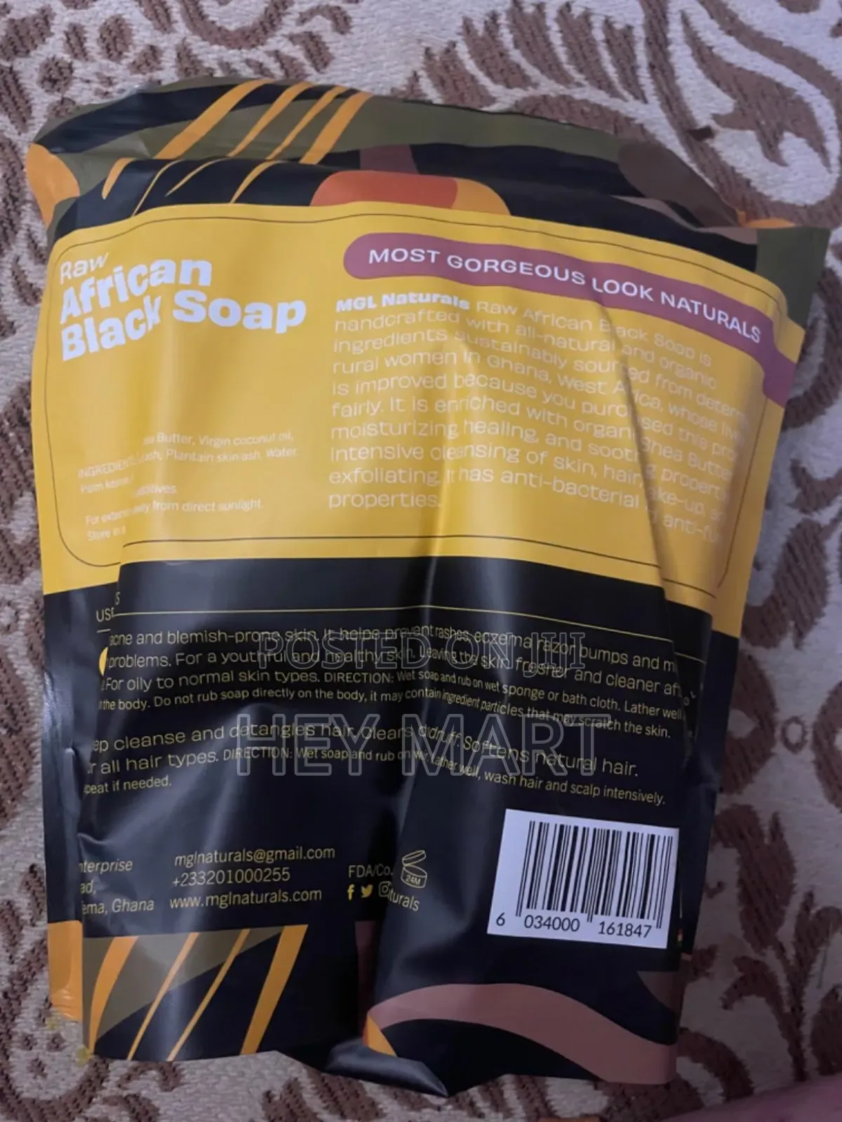 Raw African Black Soap