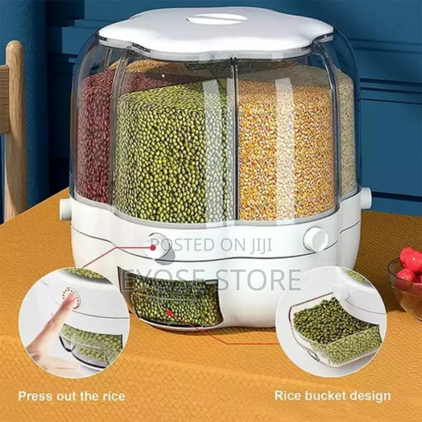 360° የሚሽከረከር የጥራጥሬ ማስቀመጫ