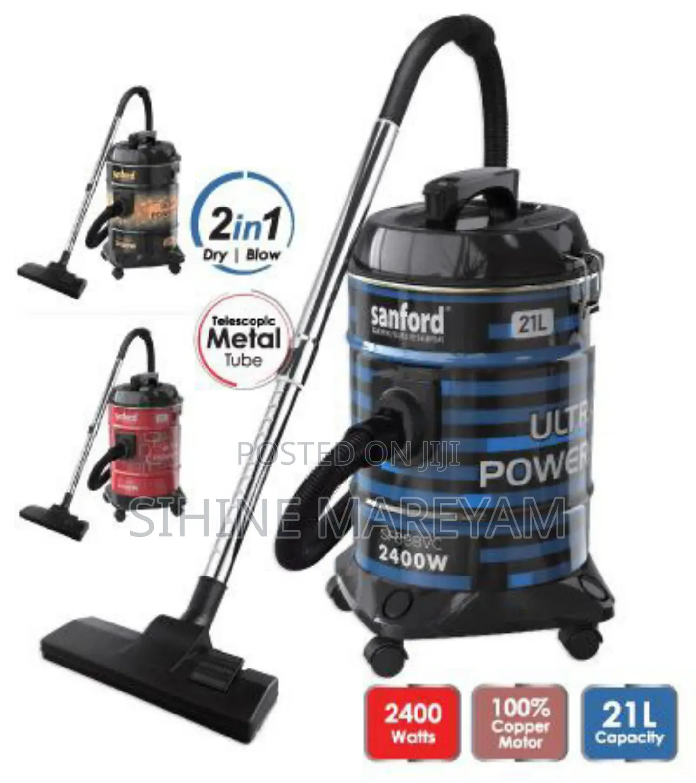 SF898VC Black Vacuum Cleaner 21L Drum Vacuum Cleaner.