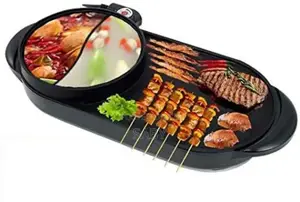 Photo - Non-stick 2in1 Bbq Grill Hot Plate