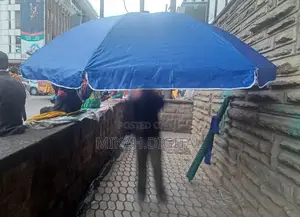 Photo - Blue 3m Double Layer Extra Wide Table Umbrella | Cafe Umbrella