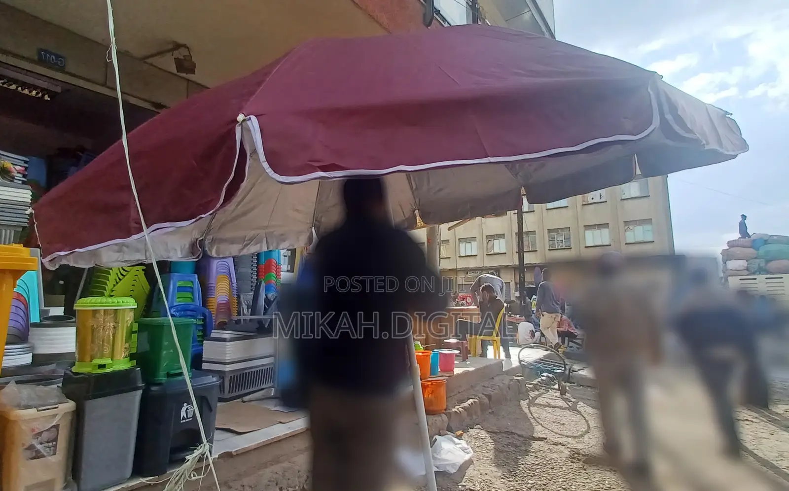 Burgundy 3m Double Layer Table Umbrella | Cafe Umbrella