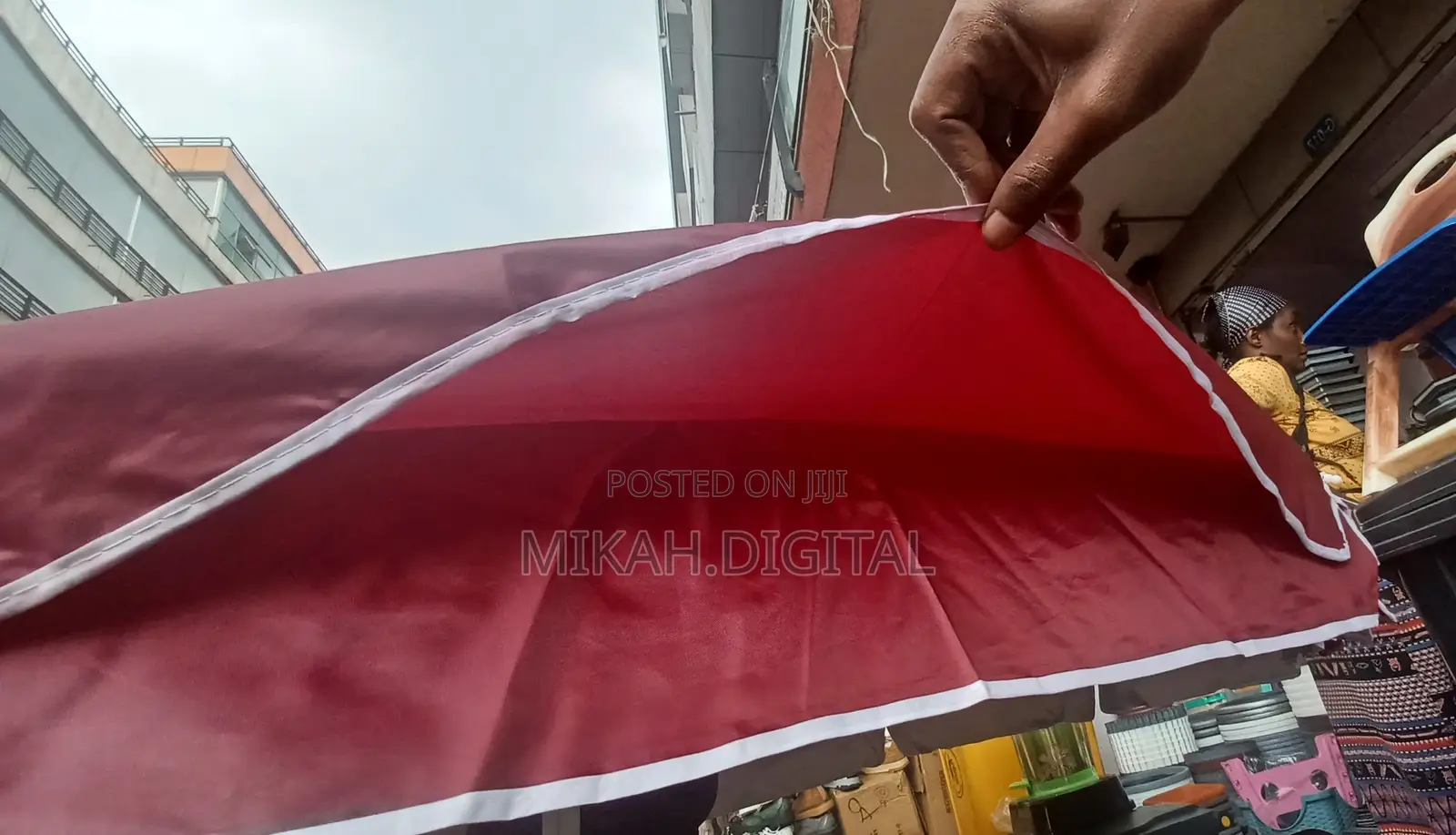 Burgundy 3m Double Layer Table Umbrella | Cafe Umbrella