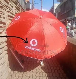 2m Single Layer Cafe Umbrella With Random Print