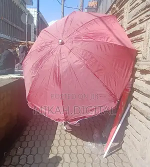Photo - Red 2m Single Layer Cafe Umbrella | Table Umbrella