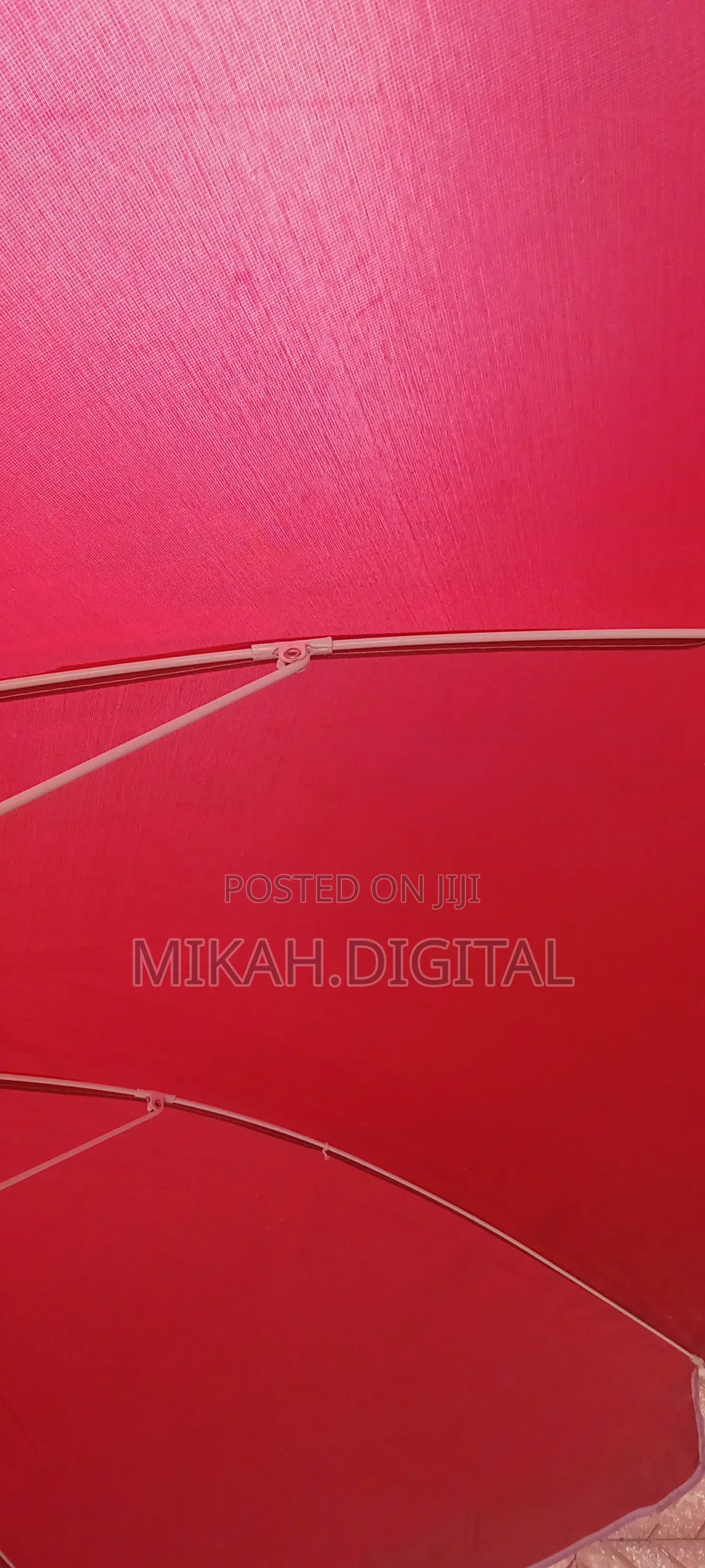 Red 2m Single Layer Cafe Umbrella | Table Umbrella