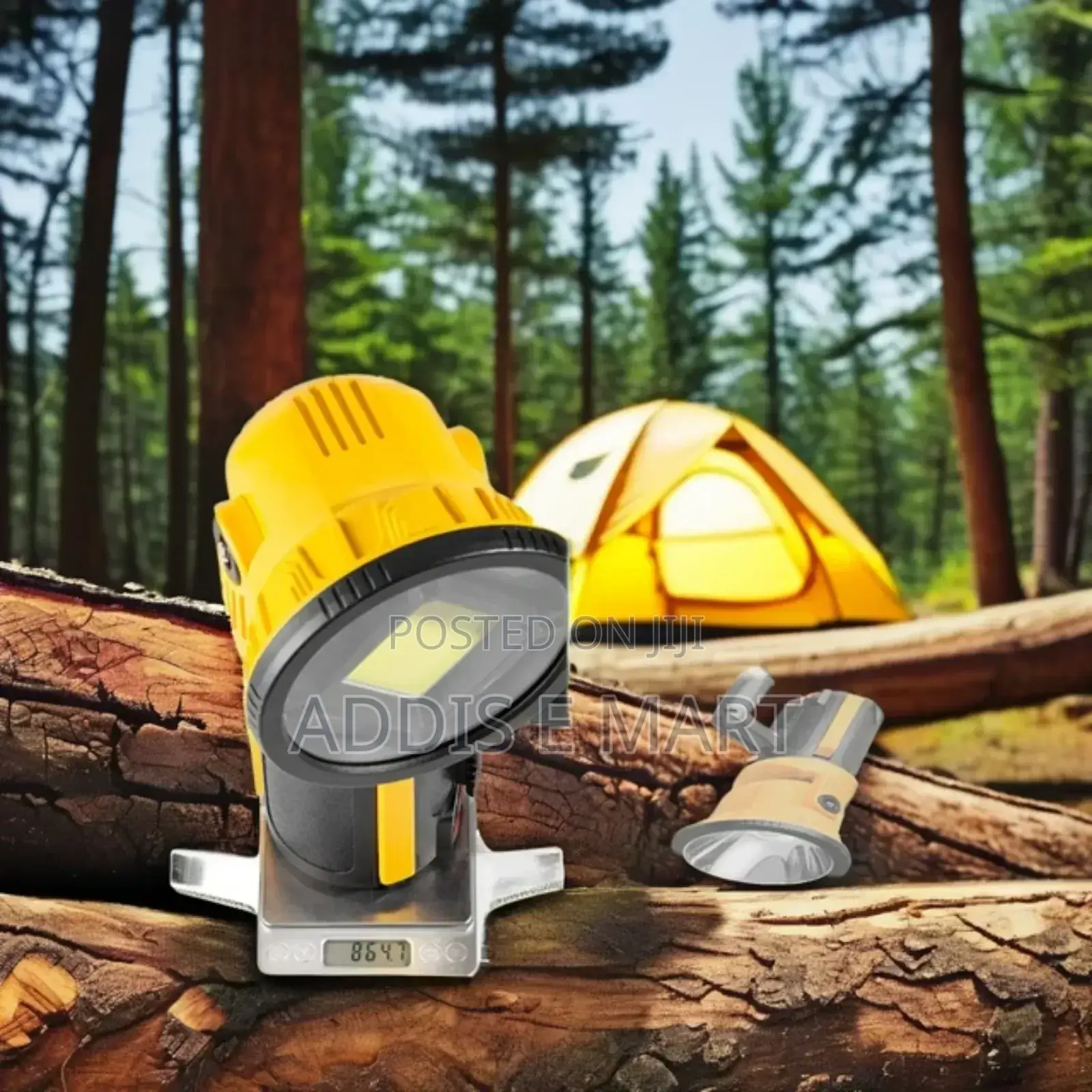 ከፍተኛ ሀይል ያለው ባትሪ ለcamping, Hiking, Hunting, or Fishing.