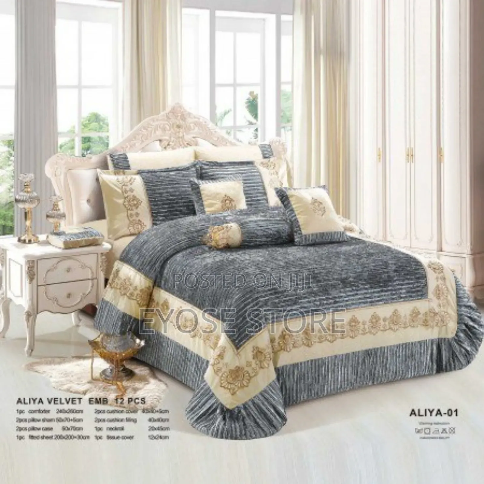 Milanobedlinen Comforter Aliya Velvet 12pcs Set