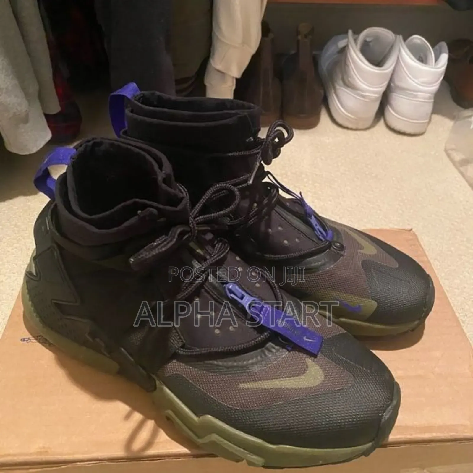 Nike Huarache Gripp Qs Black Olive AT0298-001 Master Quality