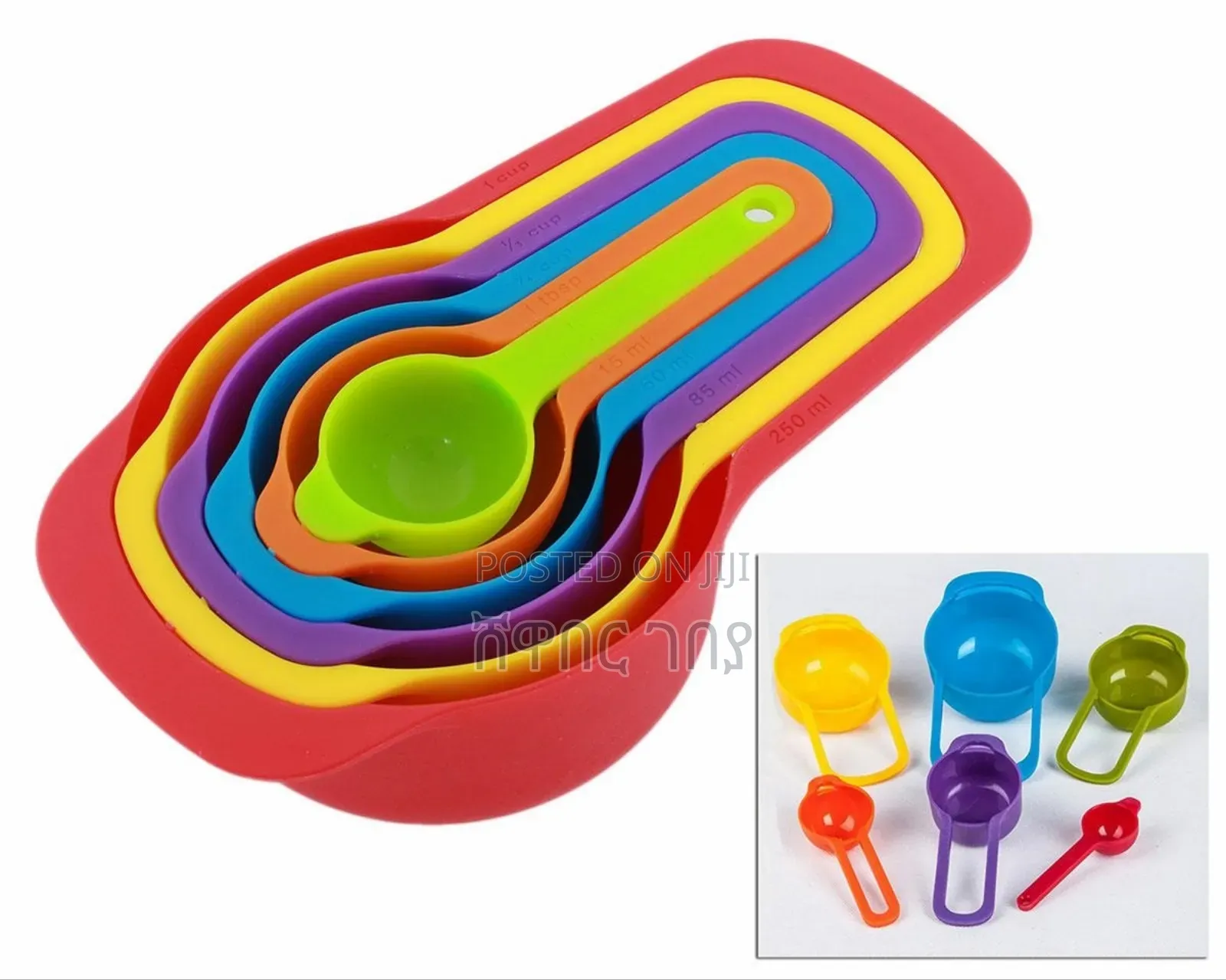 6 Pieces Measuring Cup Set 6 አይነት የተለያዩ መለኪያዎች