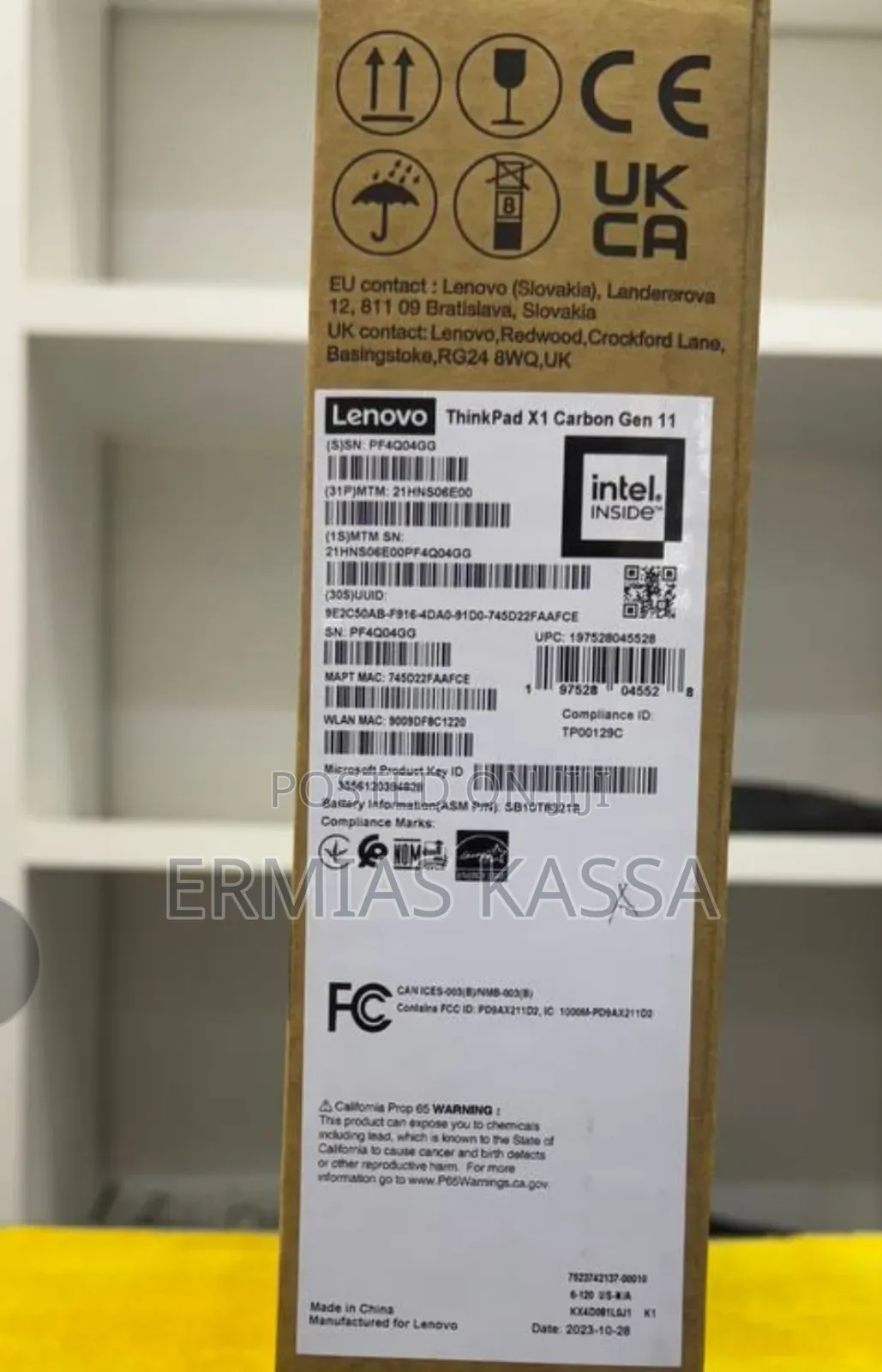 New Laptop Lenovo ThinkPad X1 Carbon 32GB Intel Core I7 SSD 1T