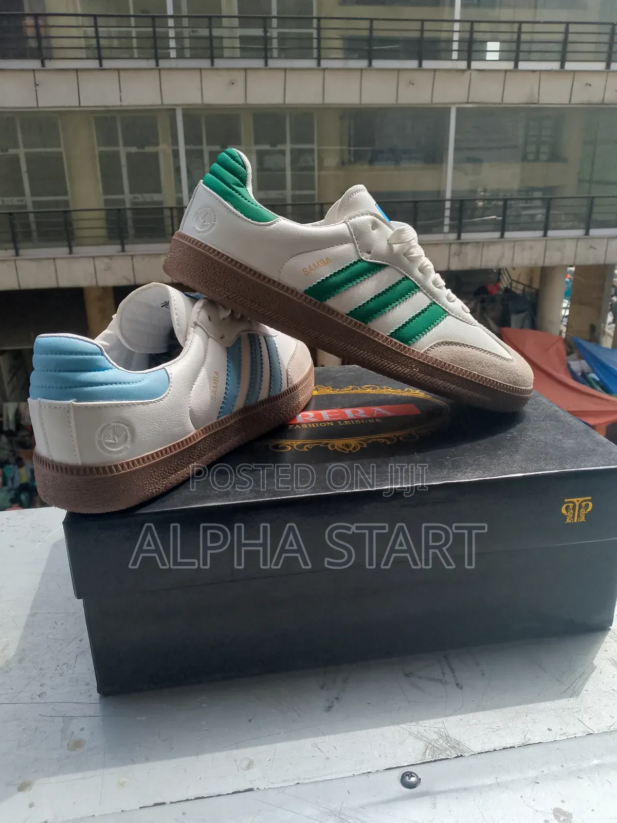Adidas Samba White X Green Master Quality Shoes for You
