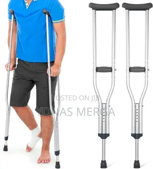 Photo - Adjustable Crutche口universal Stainless Steel 9 Gears 三kranch