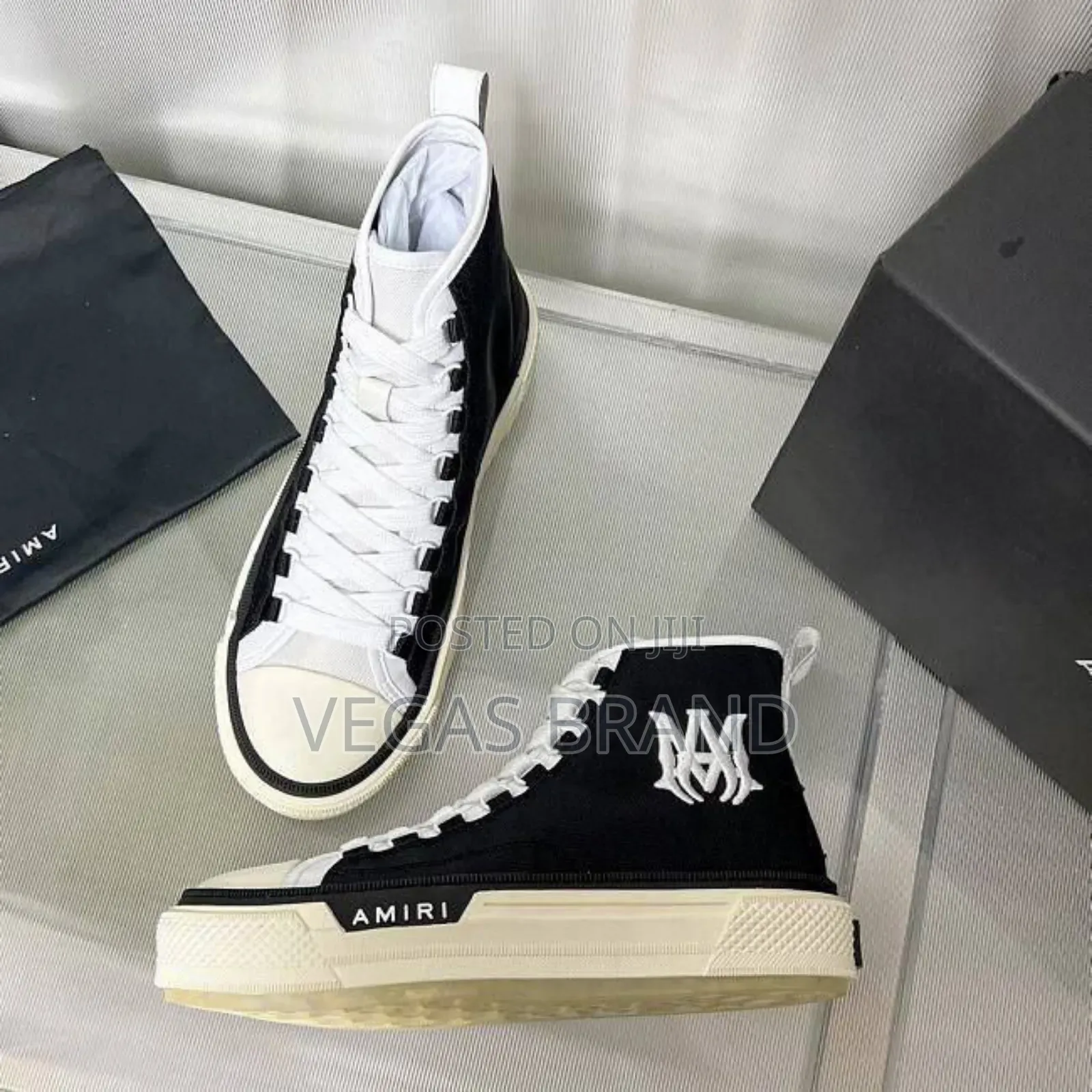 AMIRI Court High Top Black White Super Master Quality Shoes