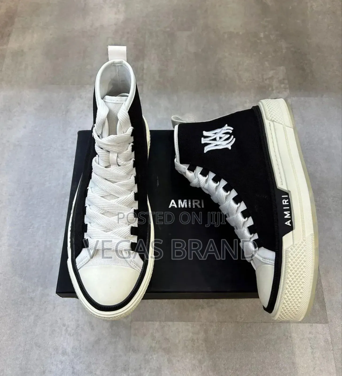AMIRI Court High Top Black White Super Master Quality Shoes