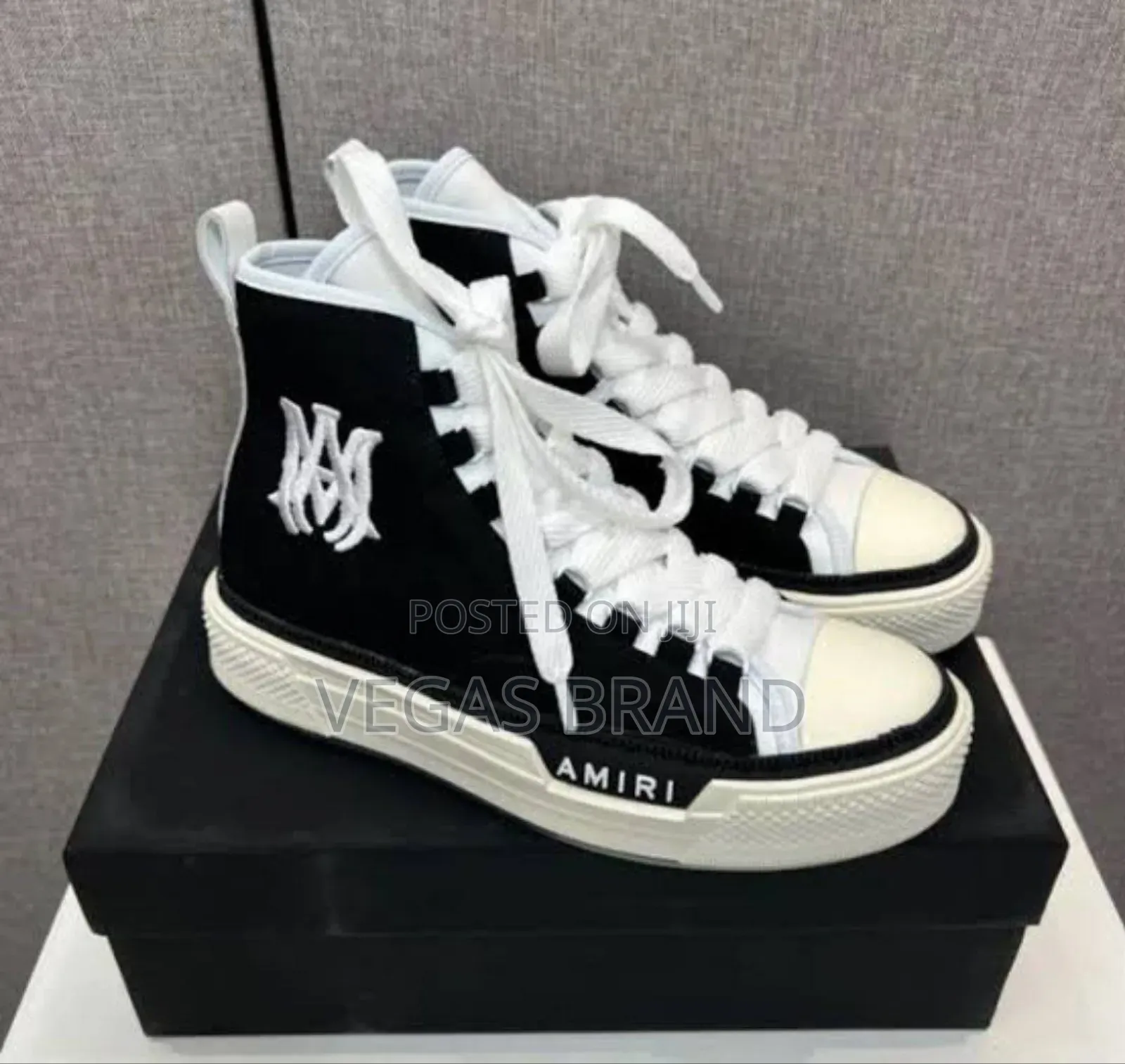 AMIRI Court High Top Black White Super Master Quality Shoes