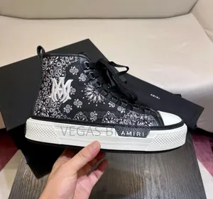 Photo - Amiri Court High Top Black Super Master Quality Shoes