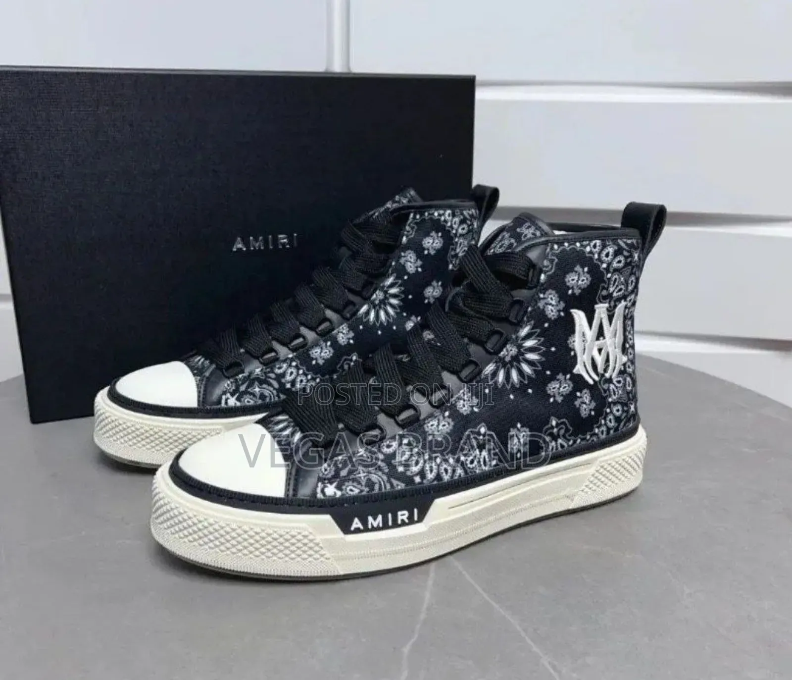 Amiri Court High Top Black Super Master Quality Shoes